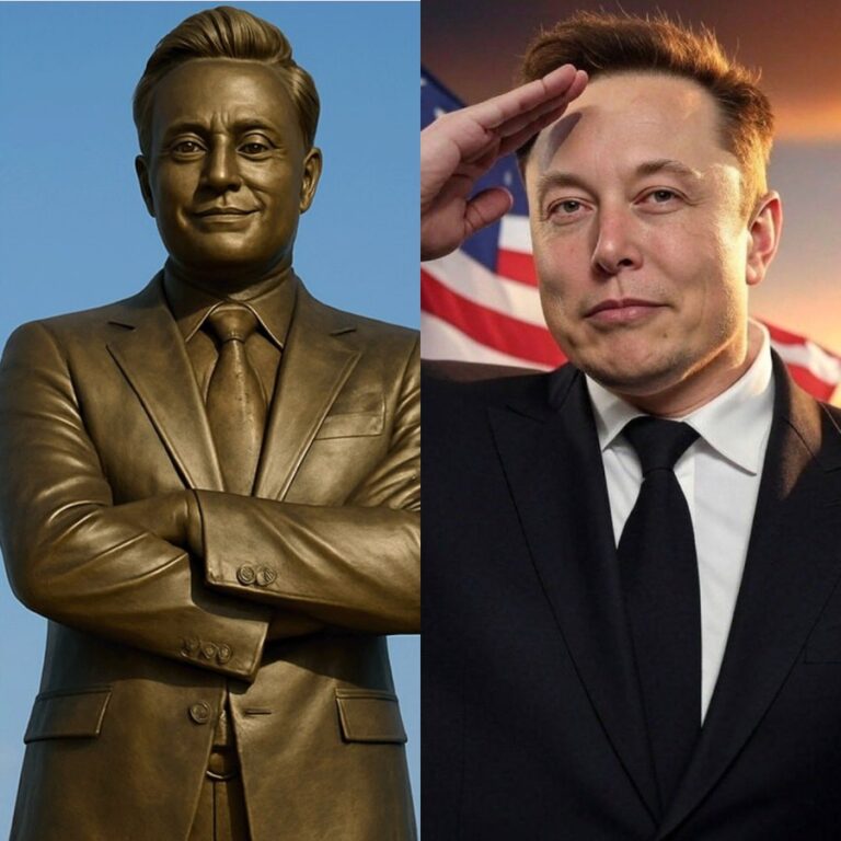 BREAKING NEWS: A Gigantic Bronze Statue of Elon Musk Has Just Been Unveiled by Tesla at Its Global Headquarters!-