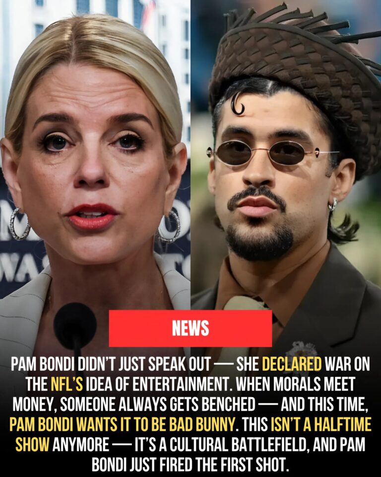 BREAKING: Pam Bondi has officially submitted a petition to the NFL to replace Bad Bunny as the 2026 Super Bowl Halftime Show performer — voicing her outrage and even threatening legal action if the league doesn’t reverse its decision… – hghgianghg