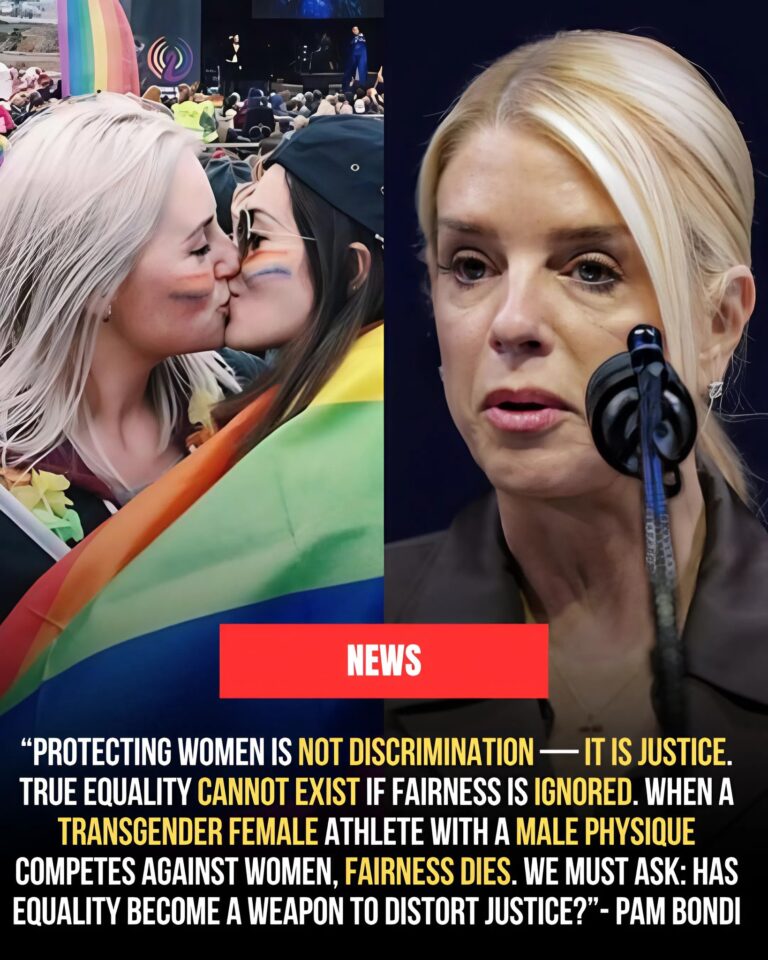 2028 OLYMPICS RISING: After T.r.u.m.p signed a shocking executive order — banning LGBT athletes from the 2028 Olympics. In the midst of the controversy, Pam Bondi appeared with a decisive voice: “Protecting women is not discrimination — it is justice. If a transgender female athlete has to compete against someone with a male physique, then fairness has d!ed on the track… – hghgiangg