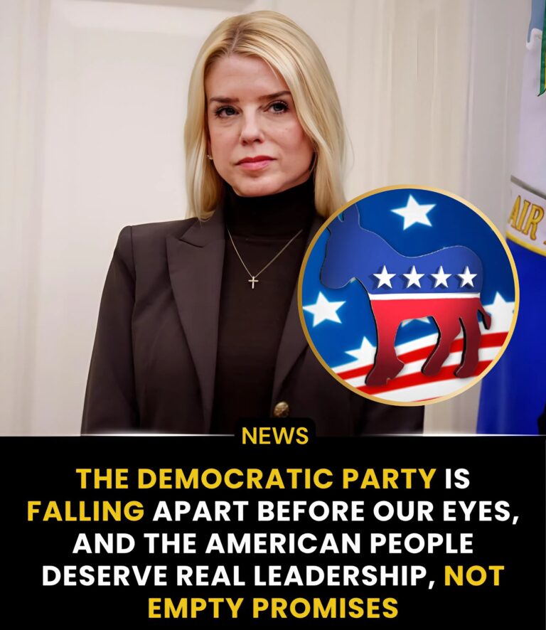 END OF AN ERA: “The Democratic Party is falling apart before the eyes of the nation,” Pam Bondi criticized “For years, they sold hope and change, but all they delivered was ch@os and debt. Now, even their own voters are starting to see through the scam.” Her words left the room gasping — and what she revealed next sent America into a frenzy… – hghghg
